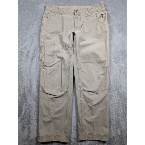 Columbia Pants Mens 36x32 Khaki Straight Leg Rugged Outdoor Hiking Adventure - Picture 1 of 10